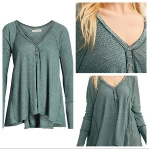 Free People We The Free Citrine Thermal Top M NWOT